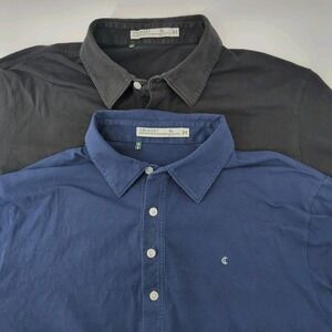 Criquet Polo Shirt Lot Of 2 Mens XL Slim Fit Blue Black Short Sleeve Golf Casual